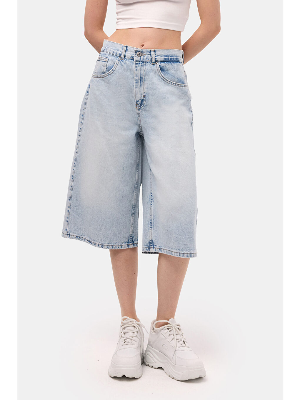 Mavi Kadın Jean Renk 4s6-3 Maxi Denim Bermuda Şort-3