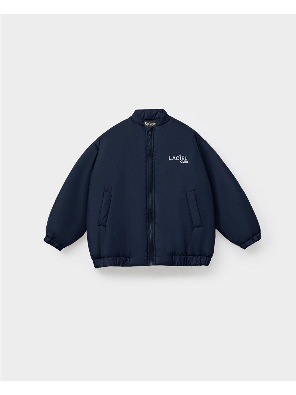 Unisex Çocuk Lacivert Bomber Mont – Fermuarlı, Cepli, Rahat Kesim-1