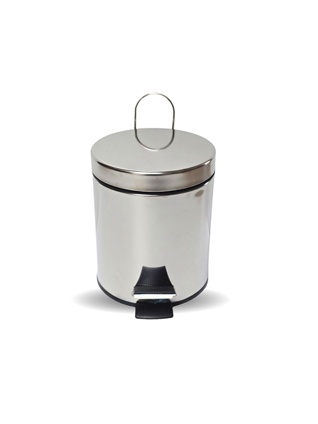 Gri Asma Aparatlı Pedallı Krom Metal 3 Litrelik Çöp Kovası | Hijyenik ve Kullanışlı Tasarım | Otel B-1