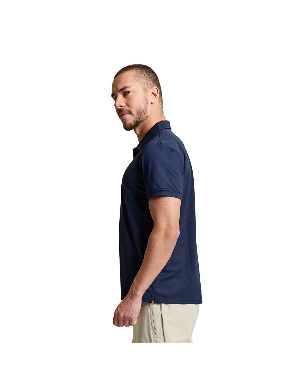 Lacivert Tech Pique Polo Ss Erkek Mavi Tişört-1