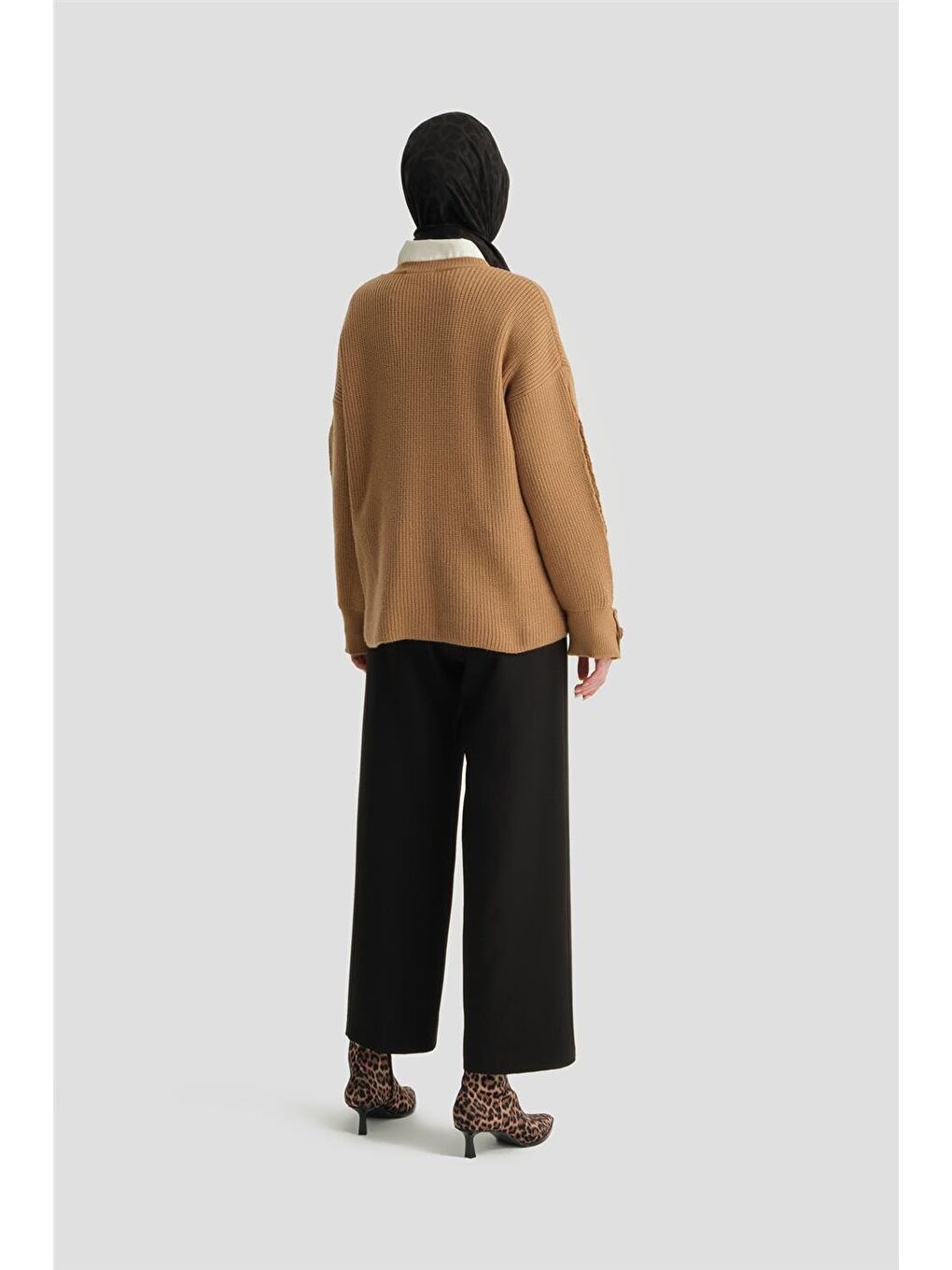 Beli Apoletli Palazzo Pantolon 24Kh2722 Siyah-2