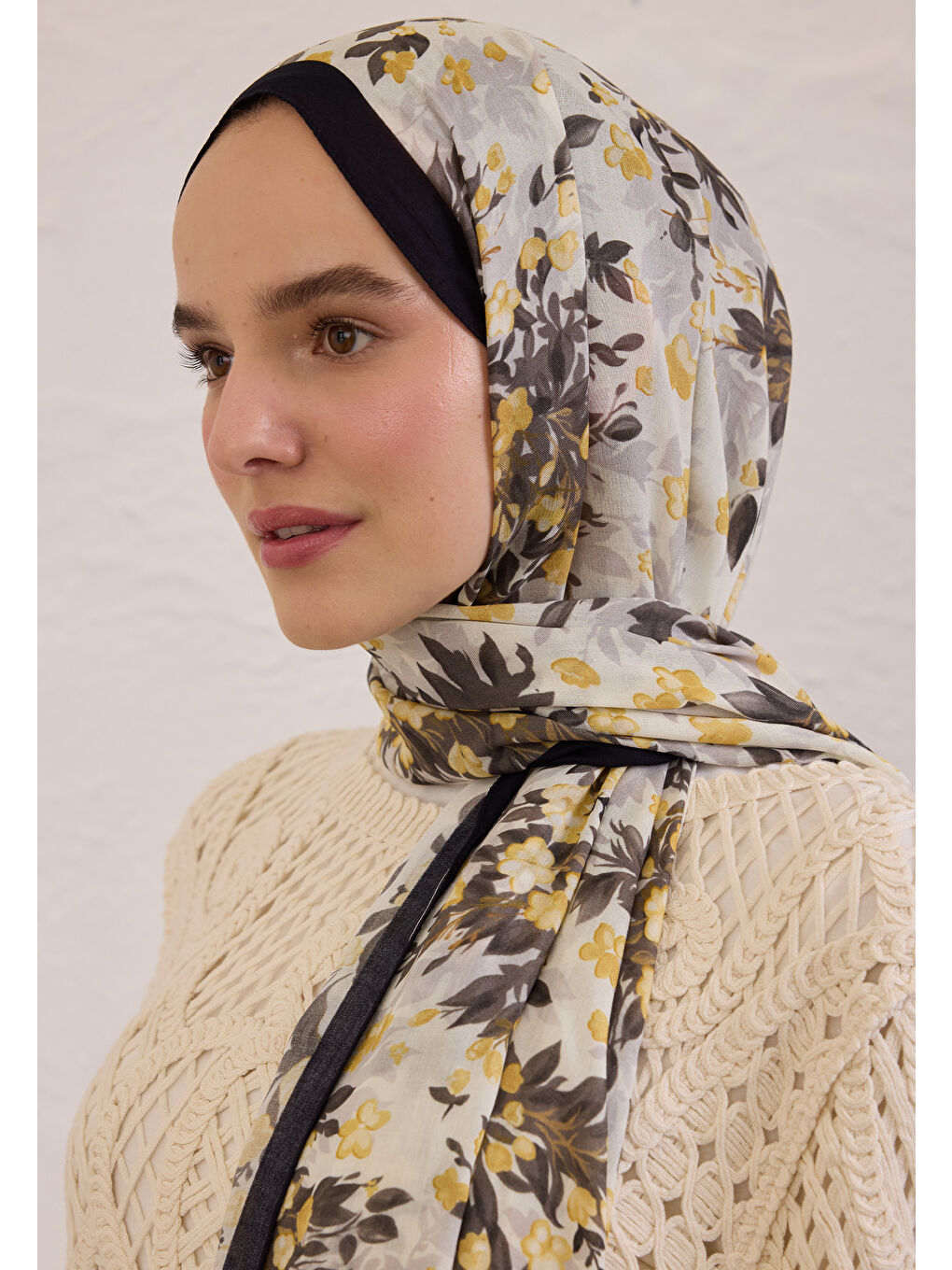 Emmett Desen Rami Şal Siyah-2