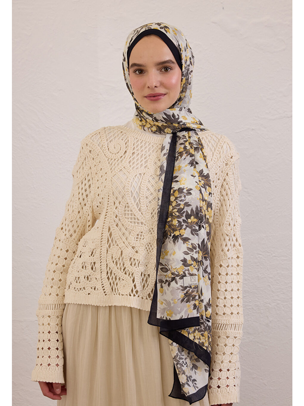 Emmett Desen Rami Şal Siyah-3