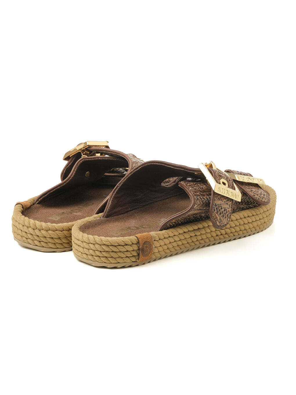 Kahverengi SYD19-00019 Sydney Kadın Hasır Terlik Kahve-3