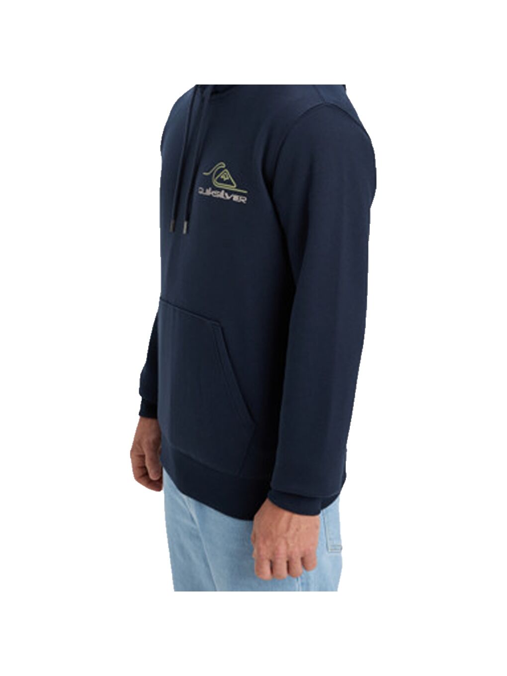 Lacivert Light Waves Hoodie Erkek Mavi Kapüşonlu Sweatshirt-1