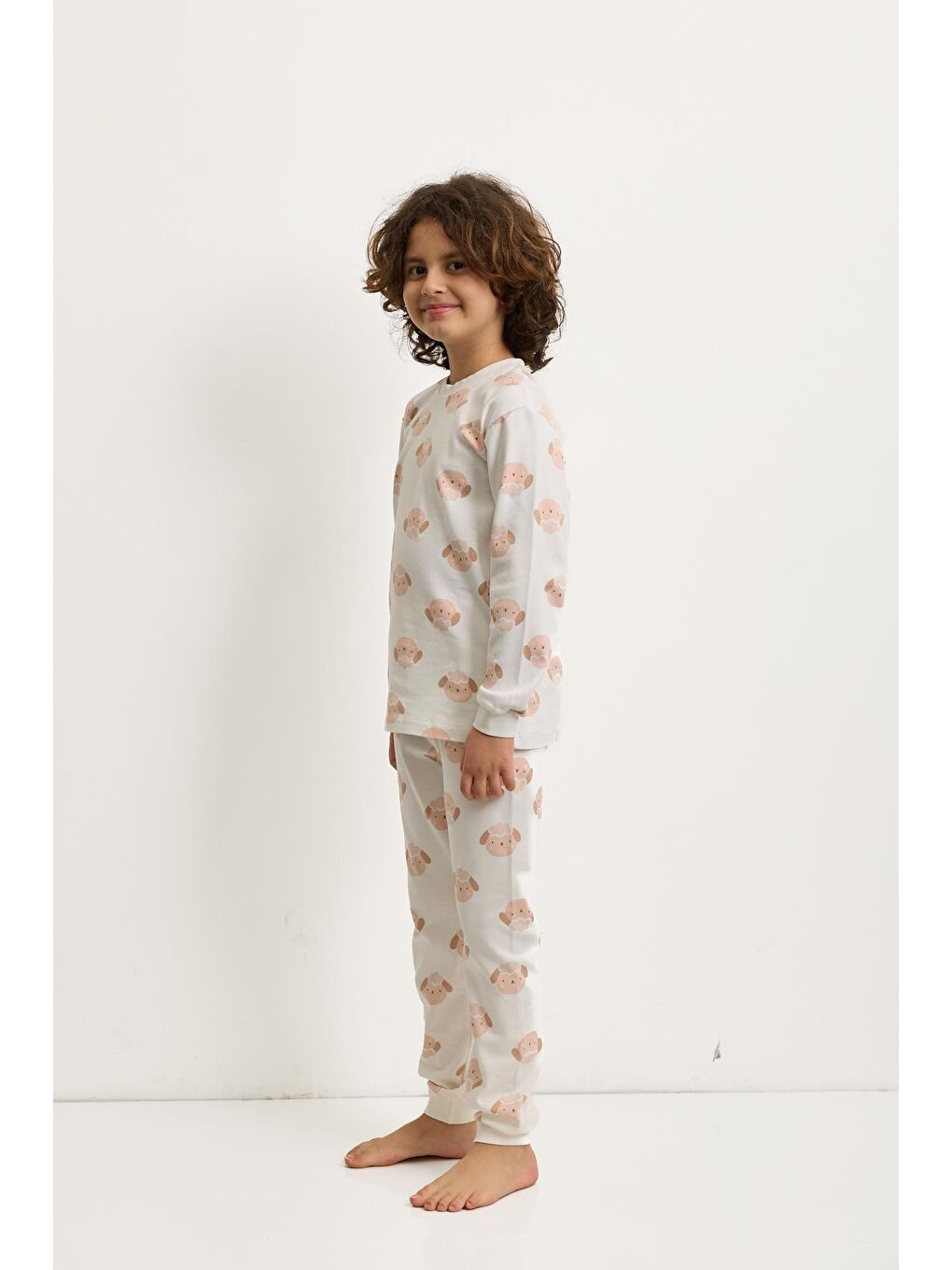 Karışık Çocuk Kuzucuk Baskılı Pijama Takımı-1