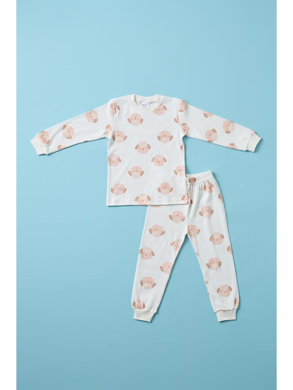 Karışık Çocuk Kuzucuk Baskılı Pijama Takımı-3