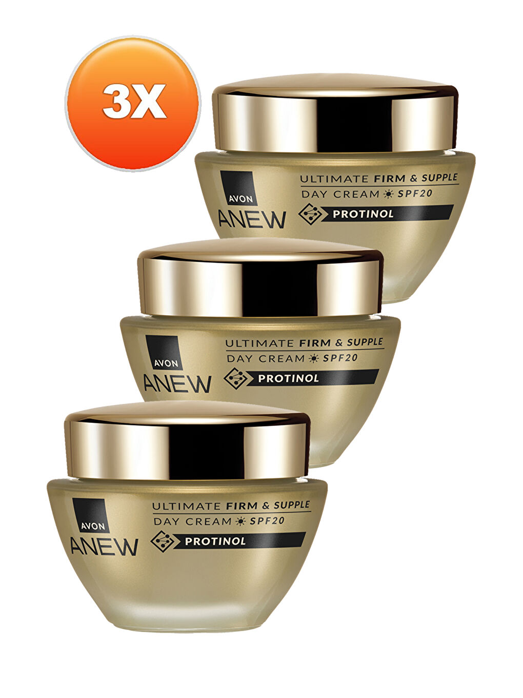 AVON Renksiz Anew Ultimate Firm & Supple Gündüz Kremi SPF20 50 Ml. Üçlü Set - 1