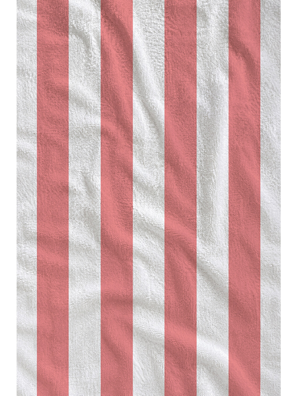 Milbay Grup Pembe Beyaz Kalın Dikey Çizgili 70x150 Cm Dijital Plaj Ve Banyo Havlusu-37390-1