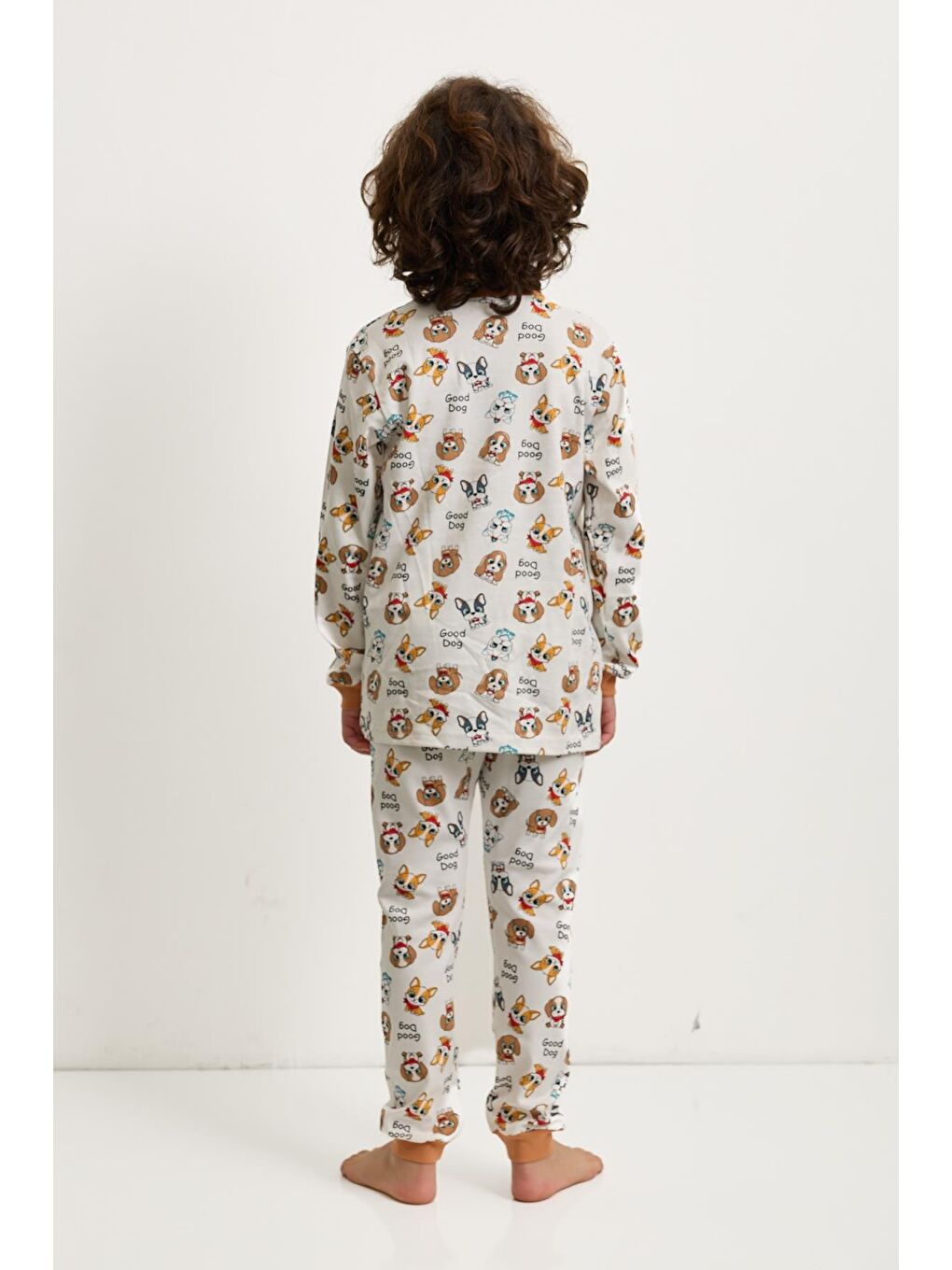 Karışık Erkek Çocuk Sevimli Köpek Baskılı Pijama Takımı-2