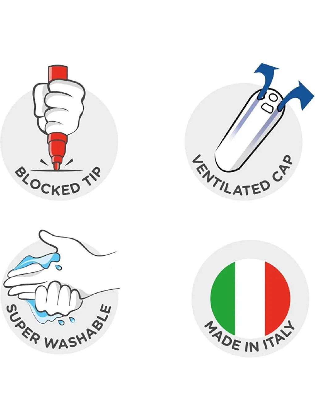 Pastel Süper Yıkanabilir Keçeli Kalem 8 Li 43032-6