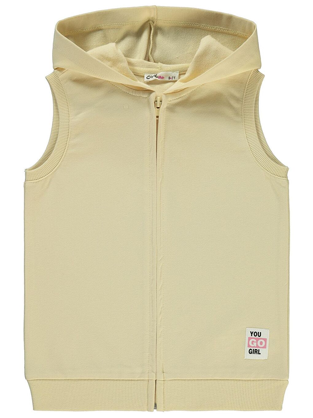 Girls Basic 6-9 Yaş Yelek - Sarı 6-7 Yaş