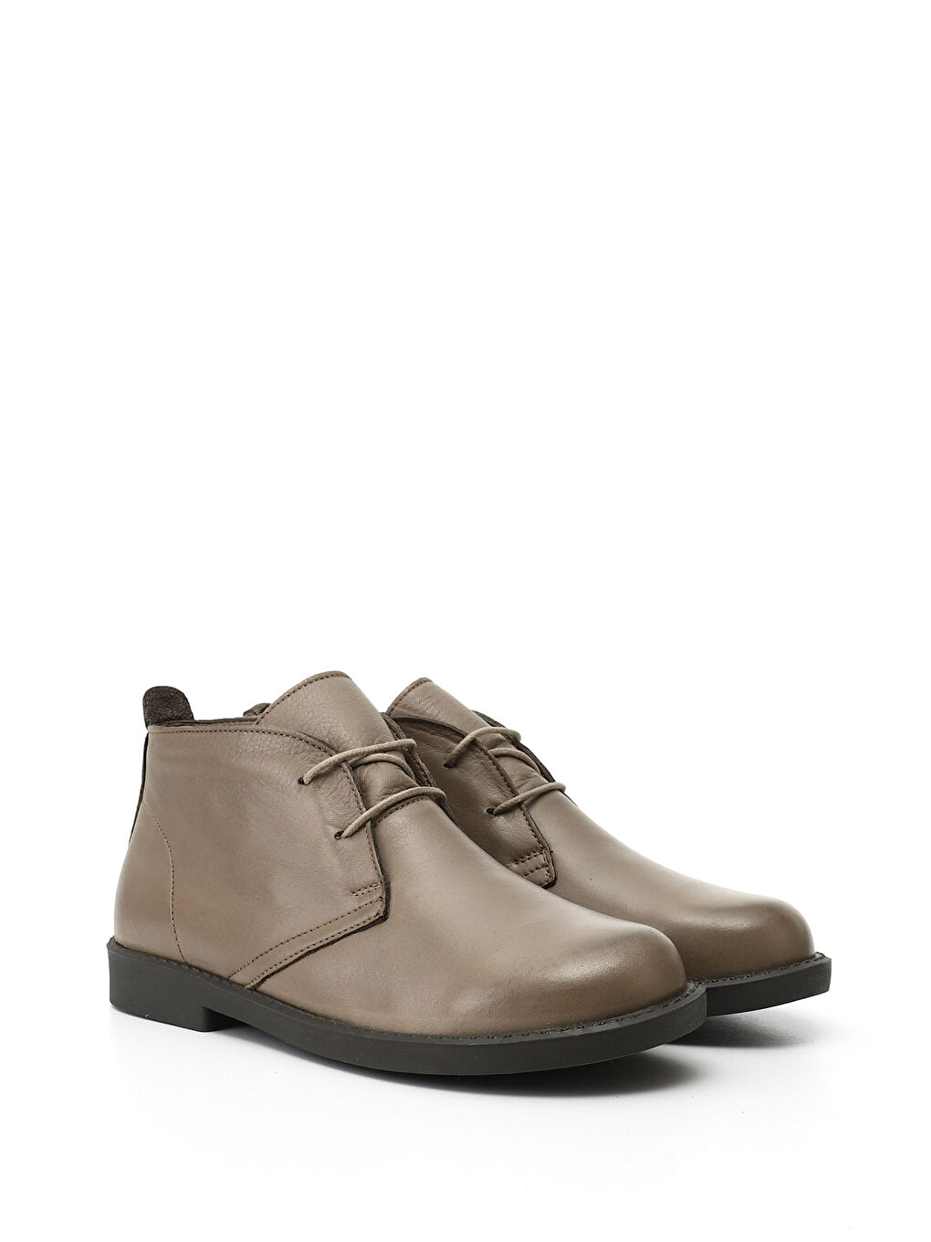 Kahverengi Kadın KOYU VİZON Kauçuk Taban Hakiki Deri Bot-1