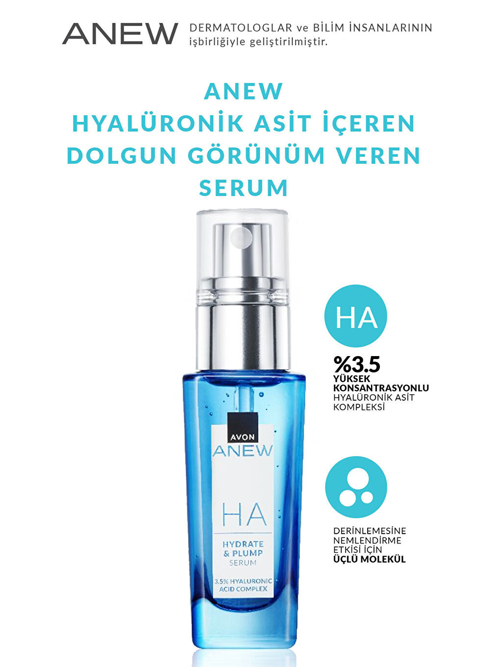 AVON Anew Hyalüronik Asit İçeren Dolgun Görünüm Veren Serum 30 Ml. İkili Set - 2