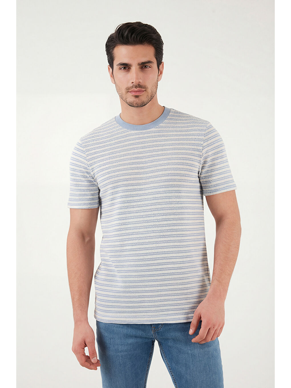 Mavi Pamuklu Regular Fit Bisiklet Yaka T Shirt 5904027-2