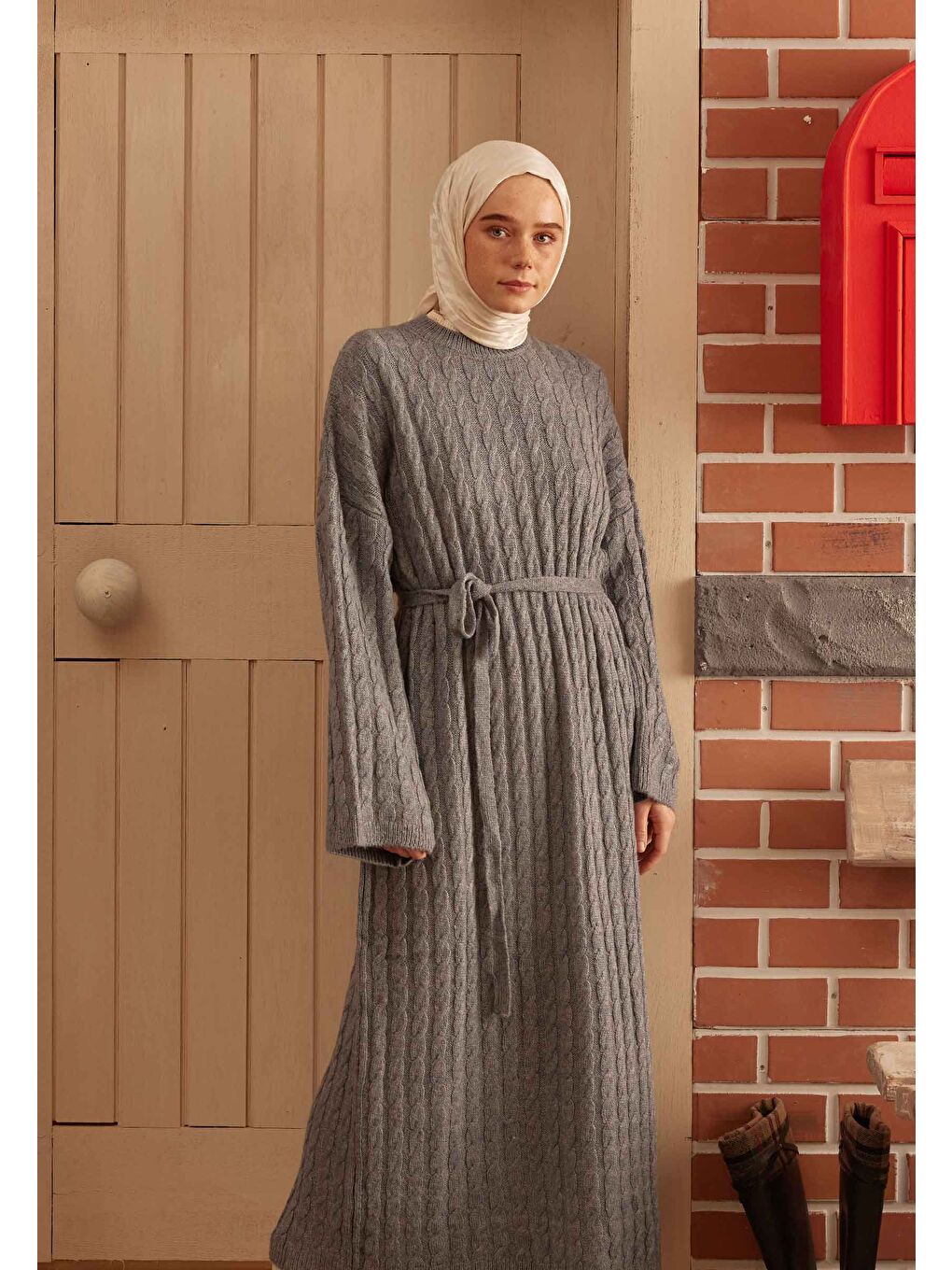 Dublın Jakarlı Şal Bej