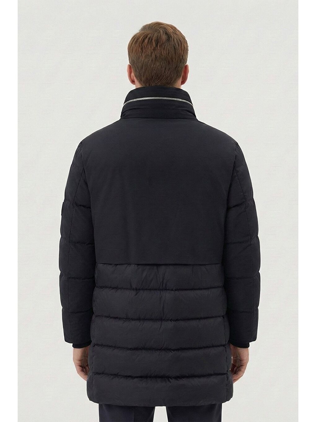 Giotelli Siyah Felix Paraşüt Kumaş Dik Yaka Fermuarlı Regular Fit Erkek Mont-2