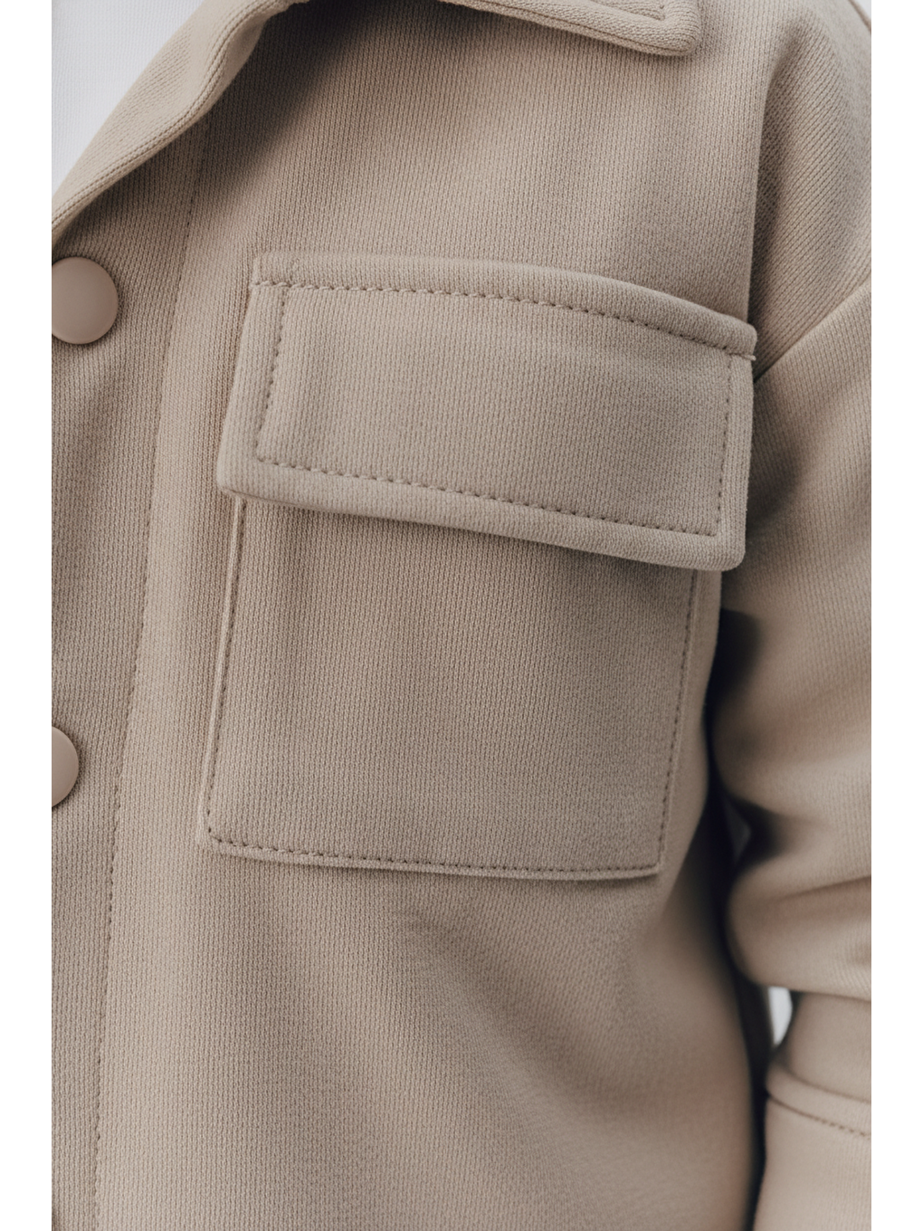 Erkek Çocuk Pamuklu Bej Ceket Pantolon Ve T-Shirt Takım-2