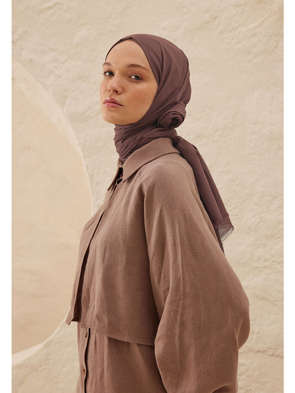 Pembe İnce Pamuk Vual Şal Sümbül-3