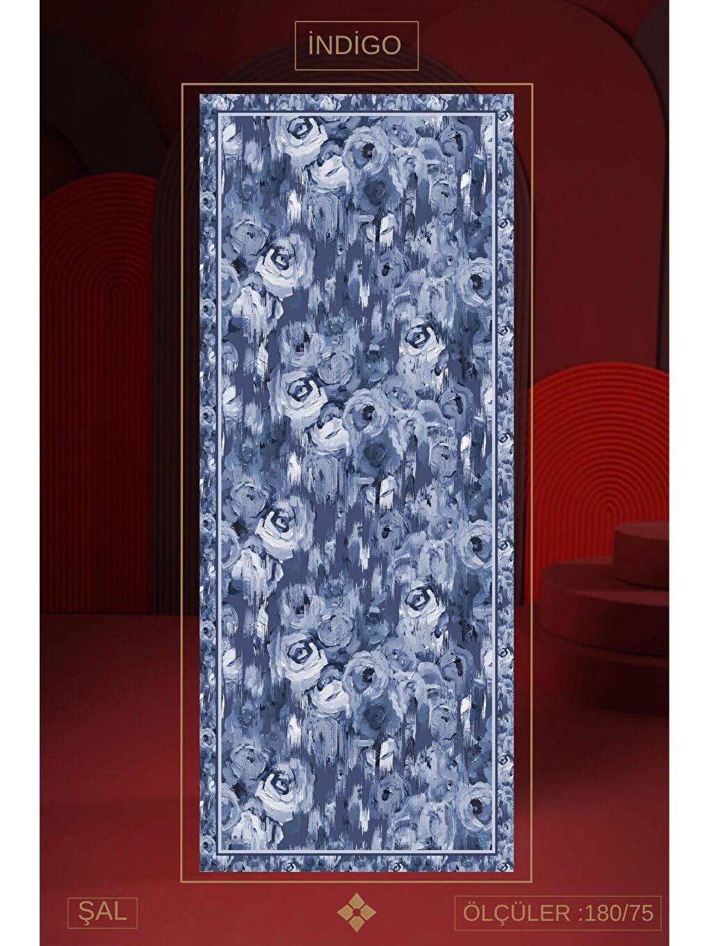 İndigo Kadın Mellas Soft Şal-1