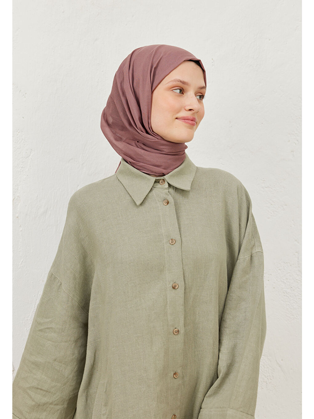 Pembe İnce Pamuk Vual Şal Sümbül-4