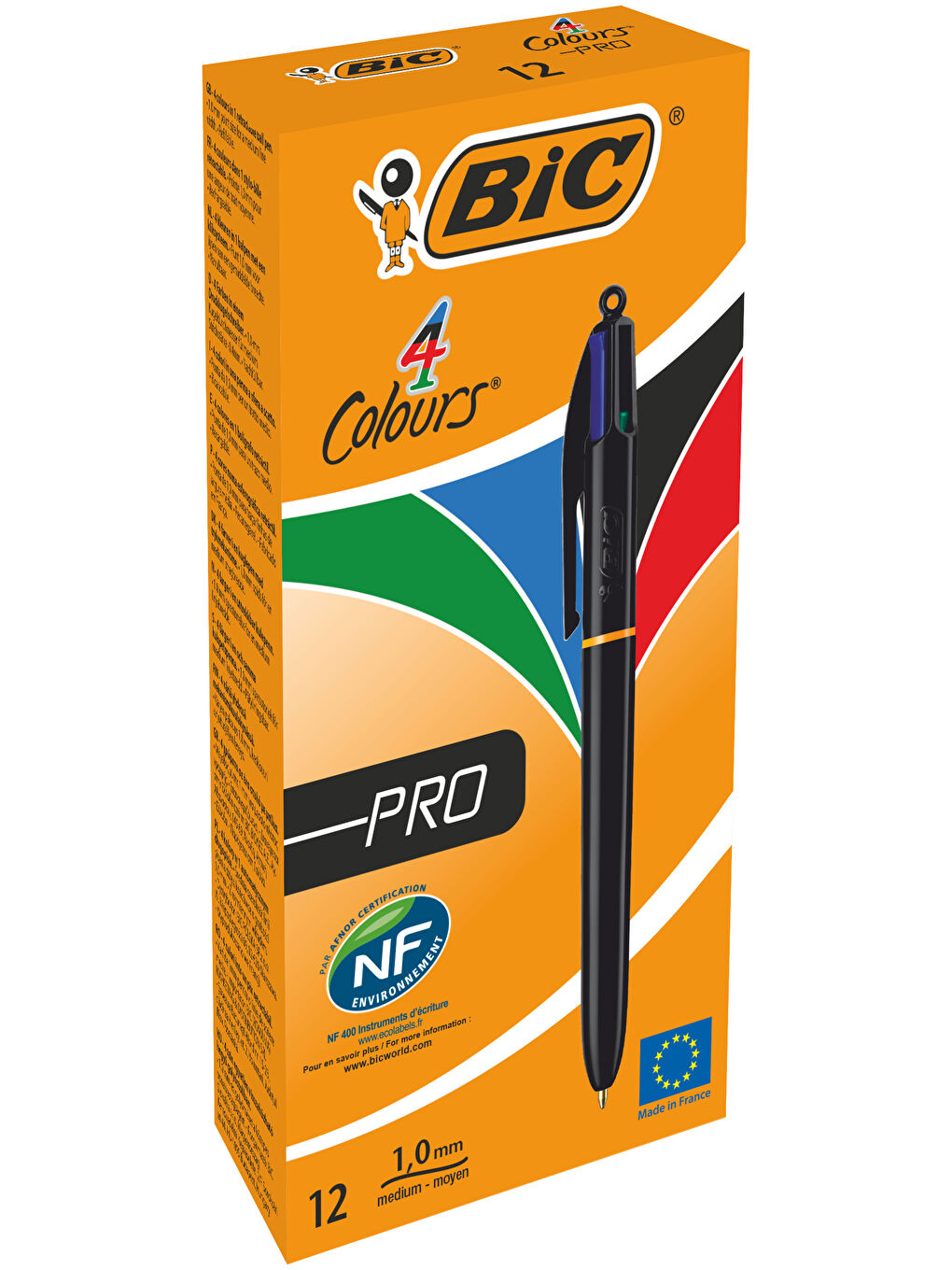 Bic Karışık 4 Colours Pro Tükenmez Kalem 12'li Kutu