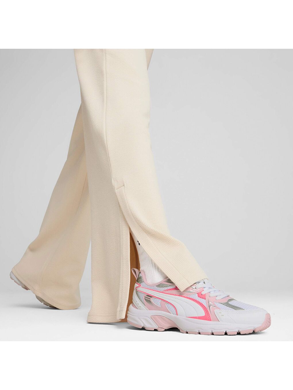 Beyaz HER Comfort Kadın Yüksek Bel Pantolon-1