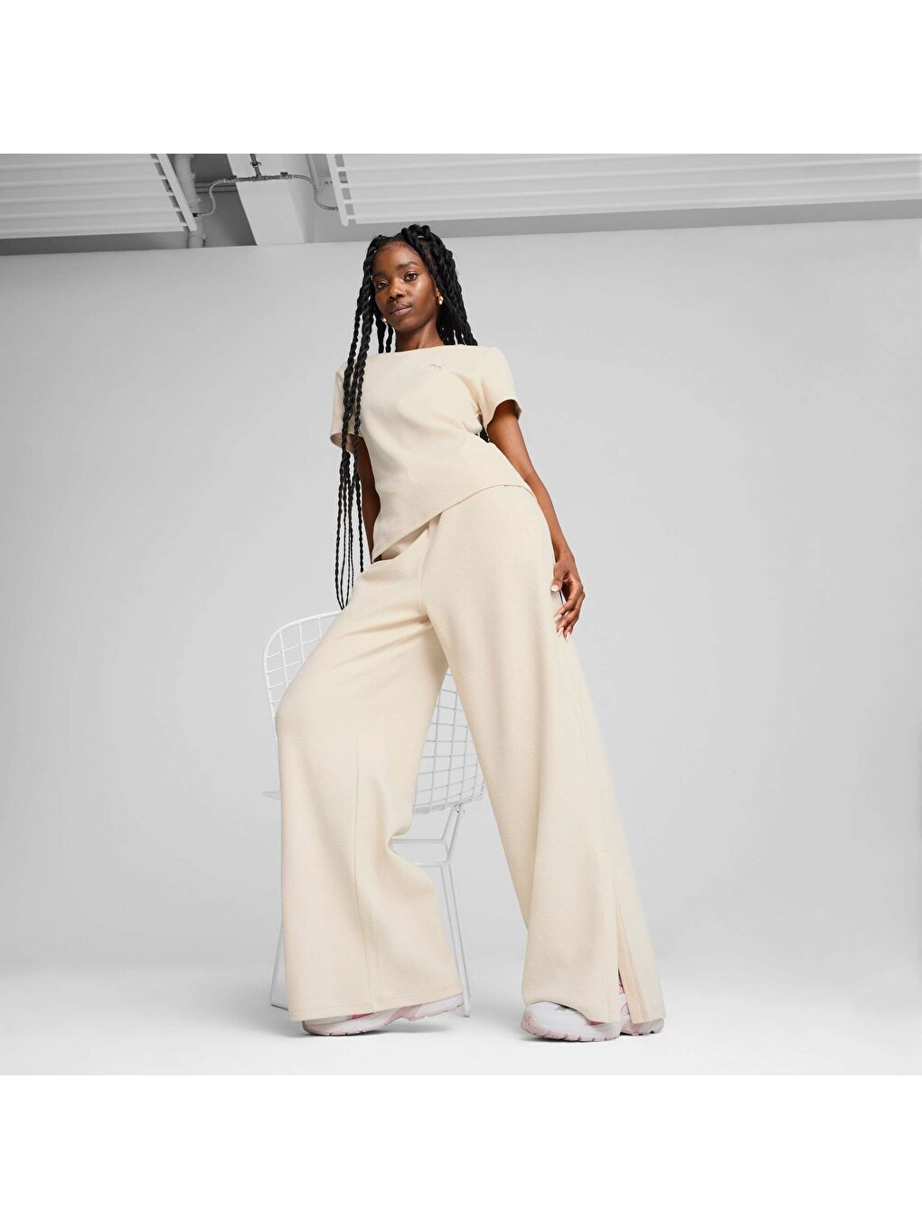 Beyaz HER Comfort Kadın Yüksek Bel Pantolon-3