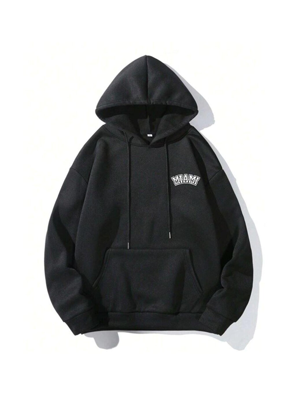 Kadın Siyah Miami 23 Baskılı Kapüşonlu Sweatshirt-1