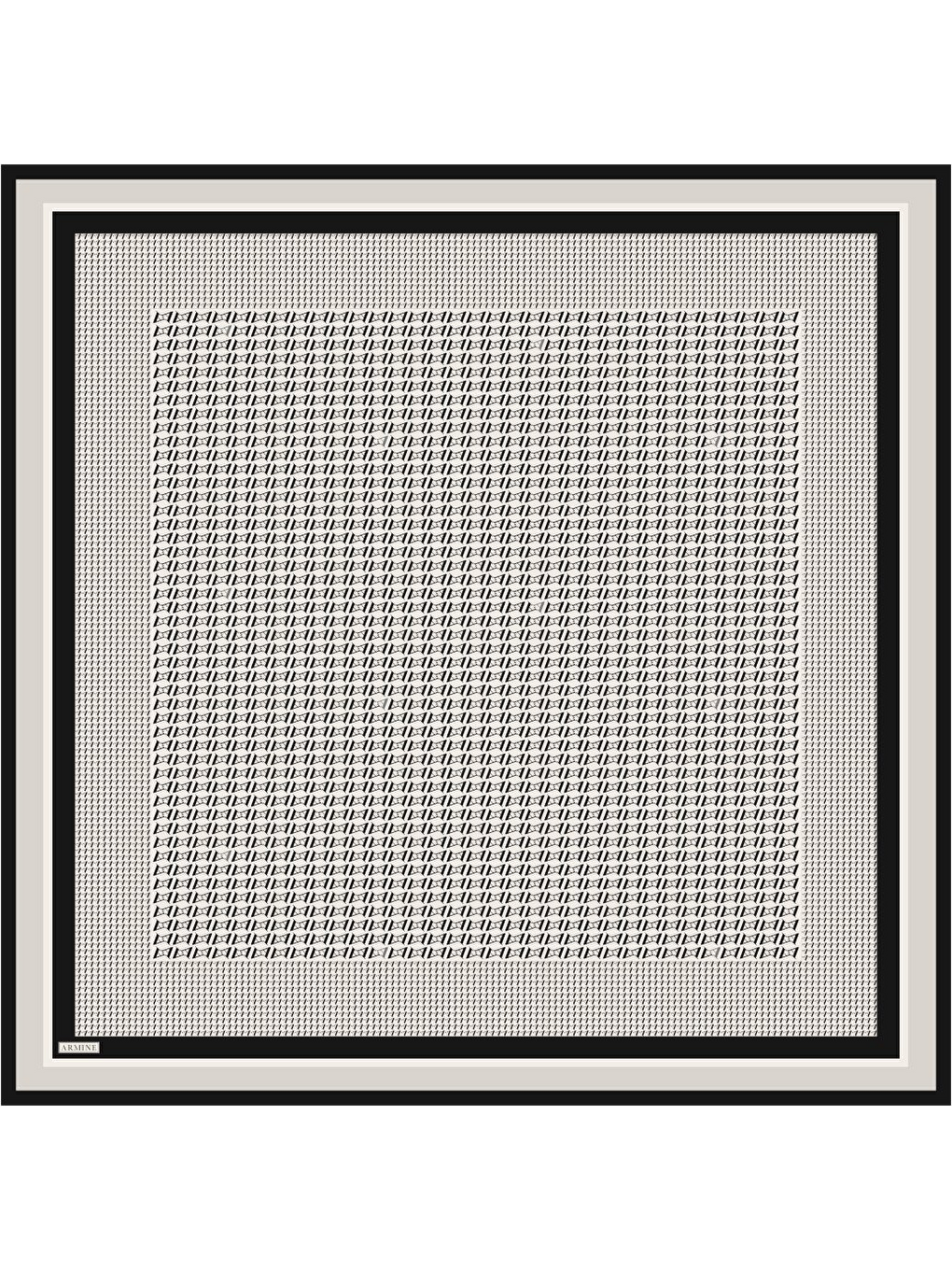 Ekru Saf İpek Twill Eşarp 9502d 05-5