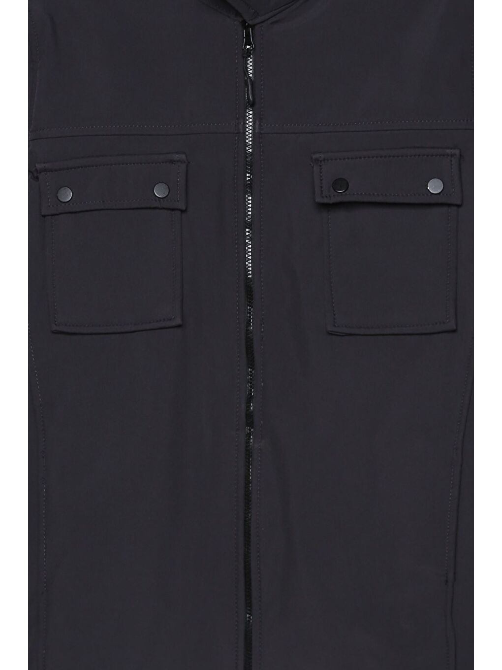 Antrasit Erkek Ön Fermuarlı Çift Cepli Mevsimlik Mont-3