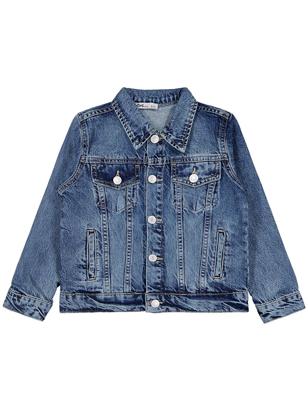 Girls ARIZONA 6-9 Yaş Ceket - Mavi 6-7 Yaş