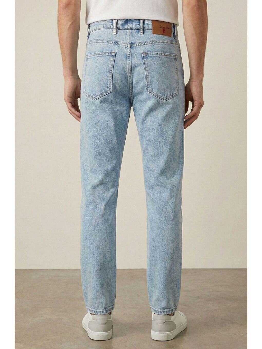 Mavi Erkek Yüksek Bel Baggy Pantolon-1