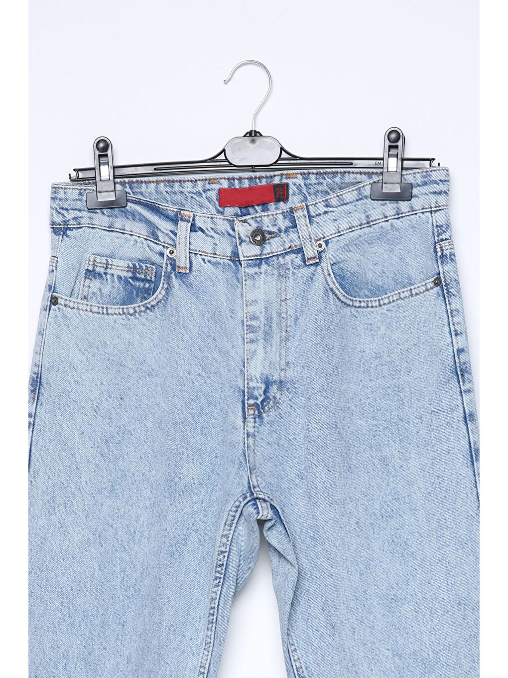 Mavi Erkek Yüksek Bel Baggy Pantolon-3