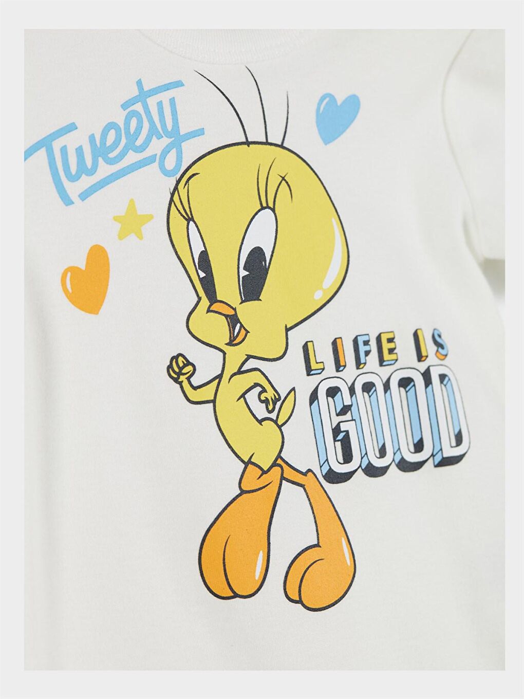 Ekru Looney Tunes Lisanslı Kız Bebek Body Alt ve Şapka 3'lü Set 20797-1