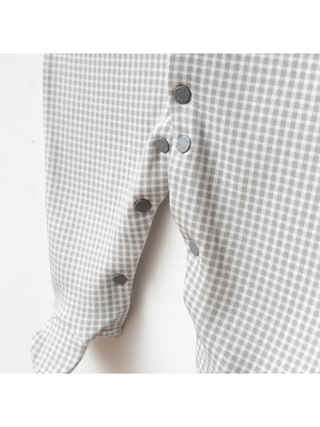 Gri Erkek Bebek Çıtçıtlı Ayı Nakışlı Patikli Tulum 0 Ay - 6 Ay-1