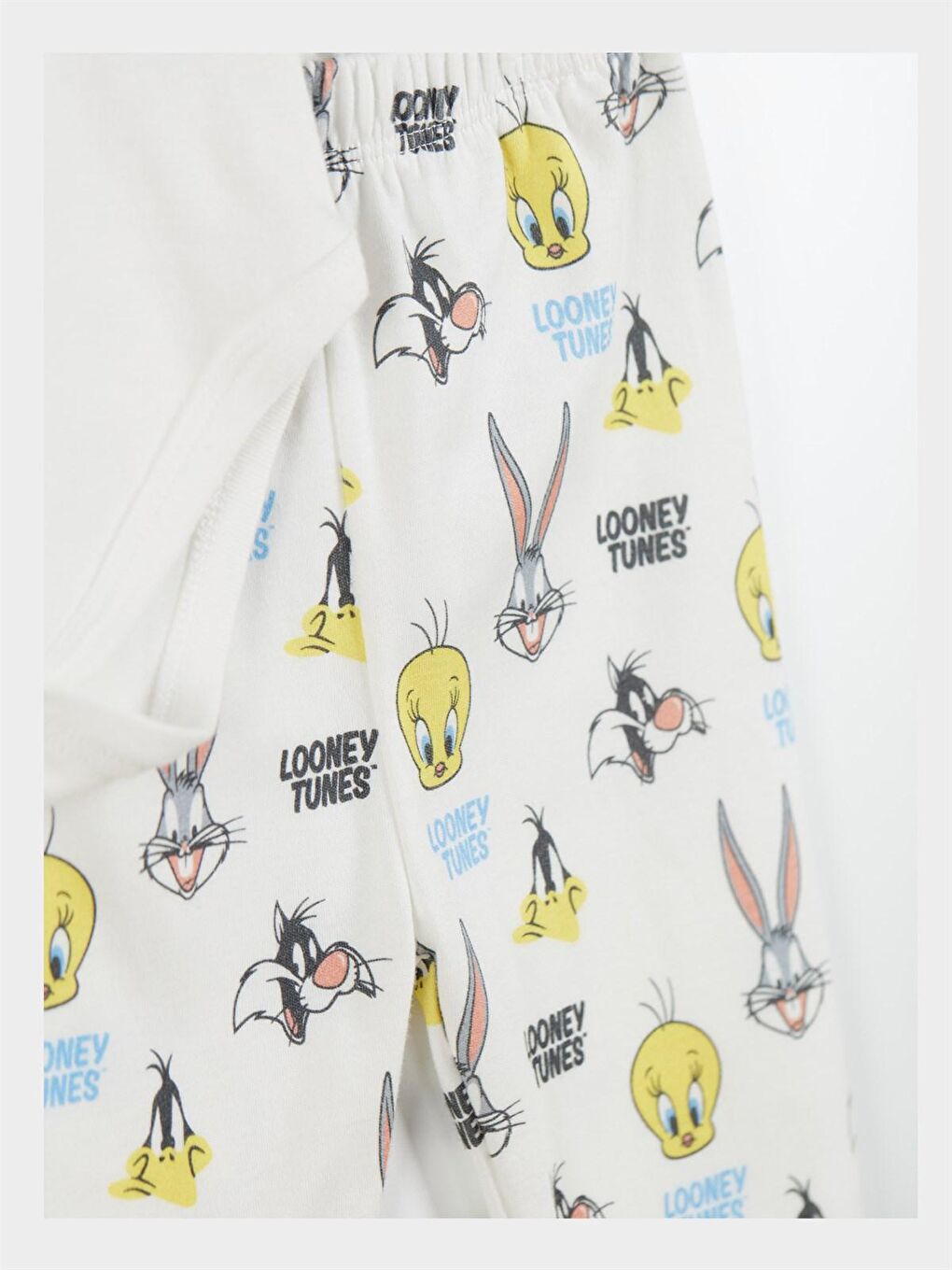 Ekru Looney Tunes Lisanslı Kız Bebek Body Alt ve Şapka 3'lü Set 20797-2