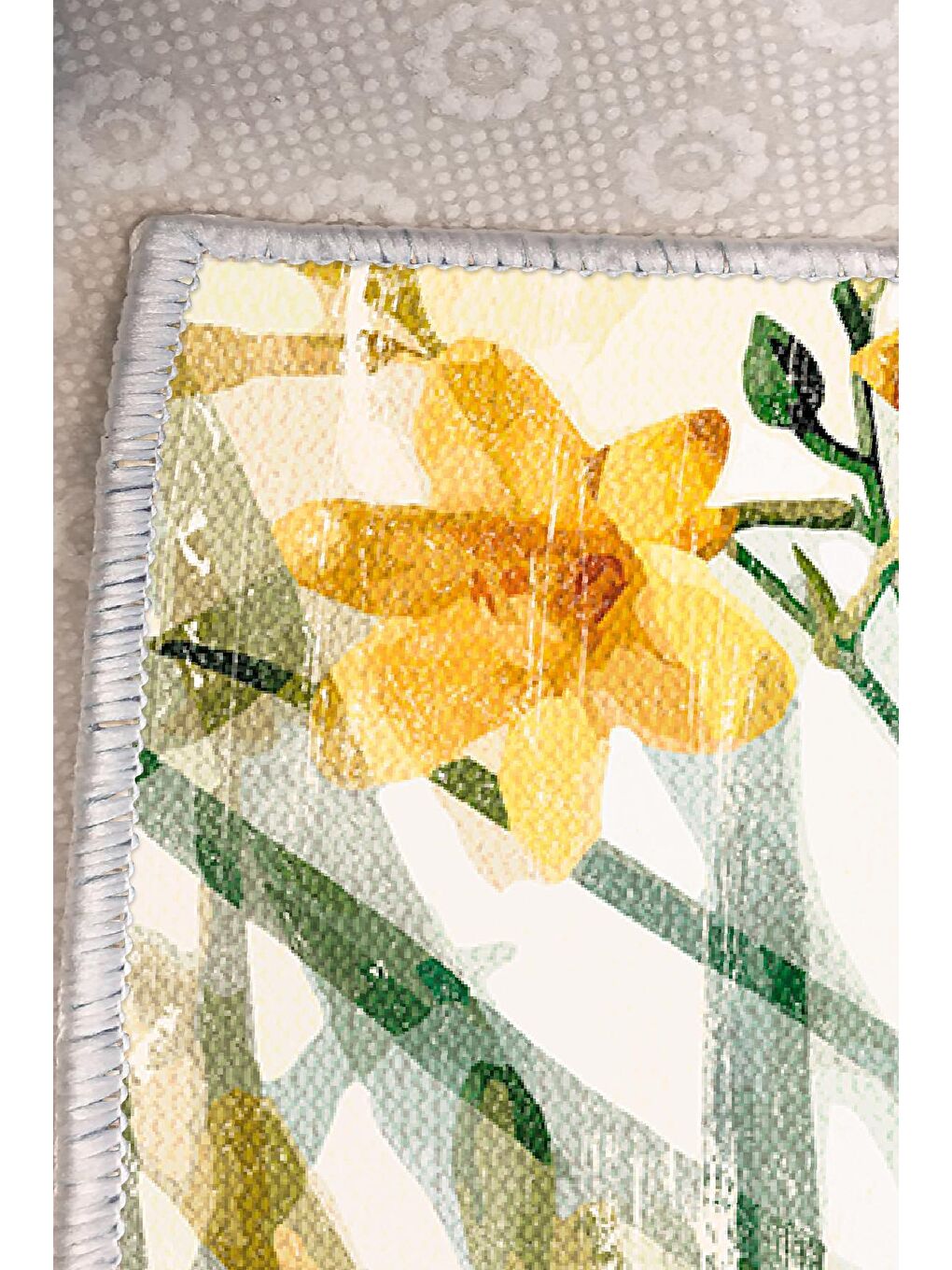 Sarı Dekoratif Özel Tasarım Modern Halısı 180x280 cm-2