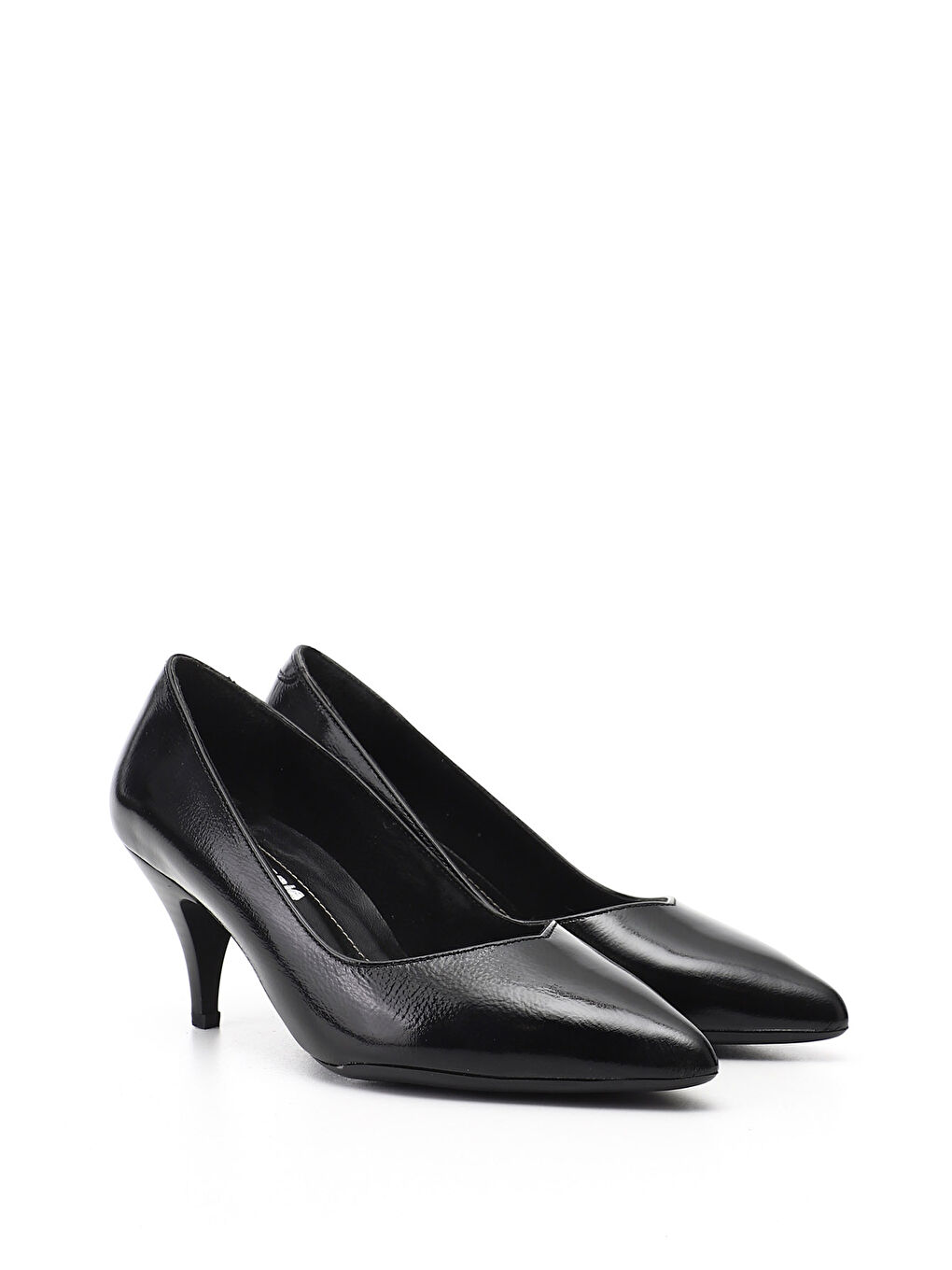 Siyah Kadın AÇIK SİYAH Sivri Burun İnce Topuklu Hakiki Deri Stiletto-1