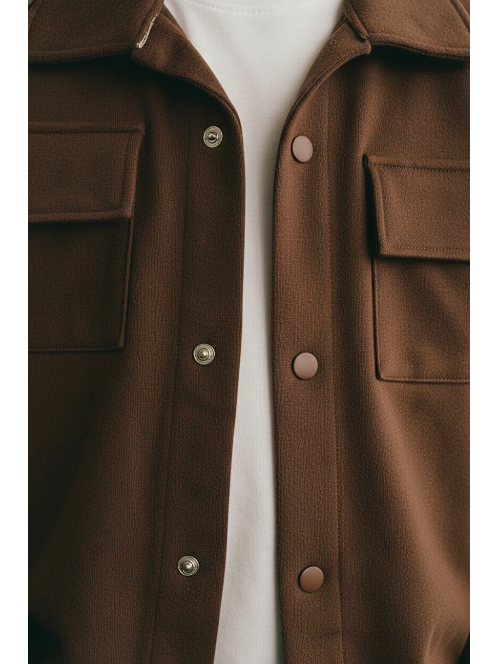 Kahverengi Erkek Çocuk Pamuklu Kahve Ceket Pantolon Ve T-Shirt Takım-2