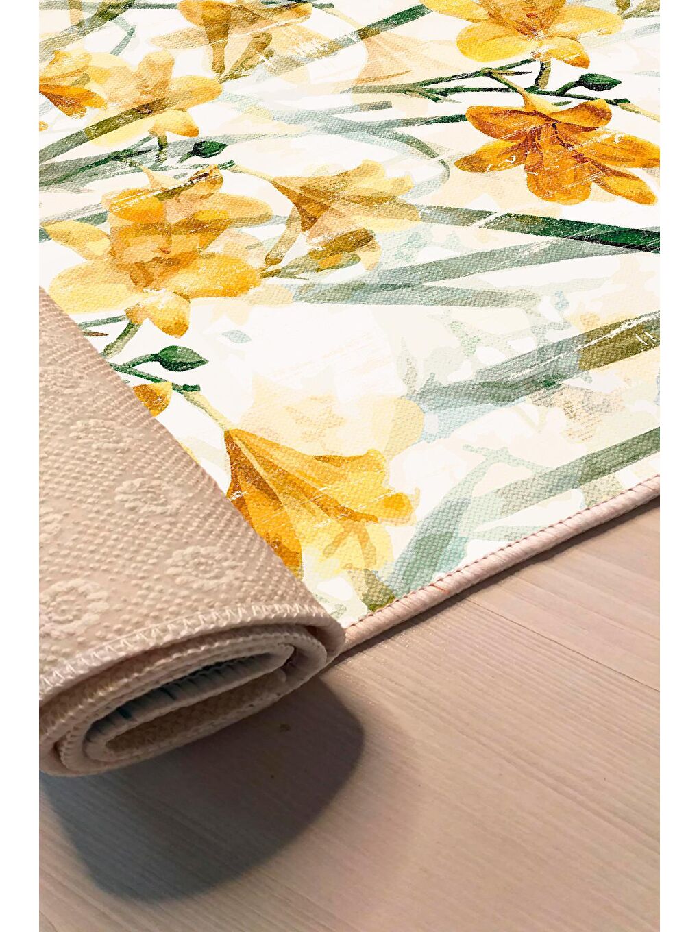 Sarı Dekoratif Özel Tasarım Modern Halısı 180x280 cm-4