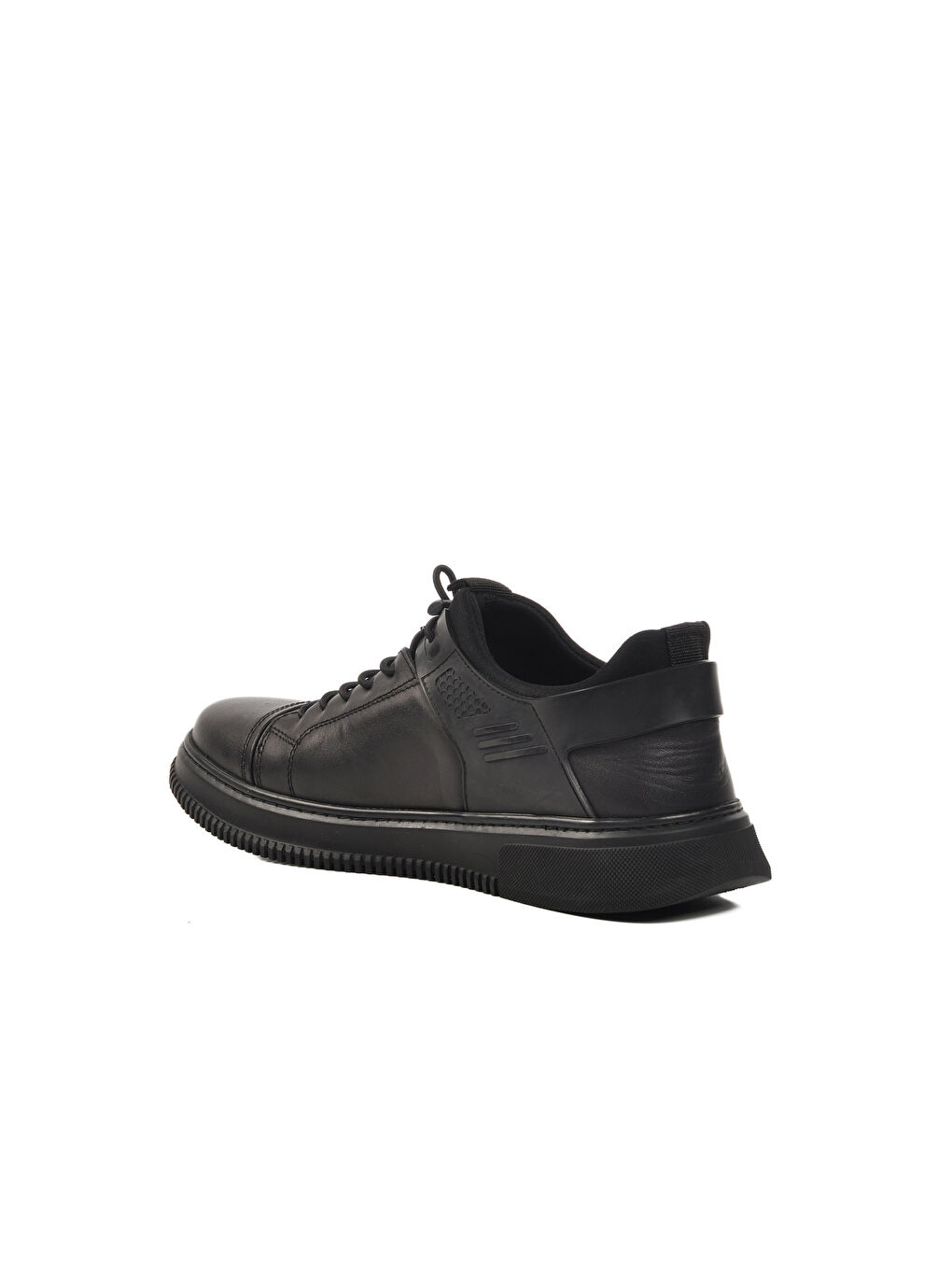 Siyah Hakiki Deri Erkek Casual Ayakkabı-3