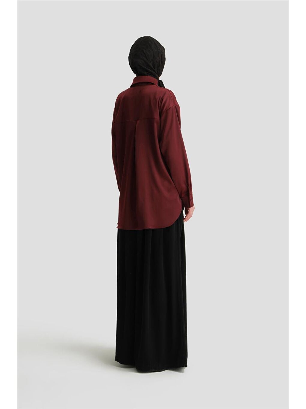 Basic Gömlek 24Kd9240 Bordo-4