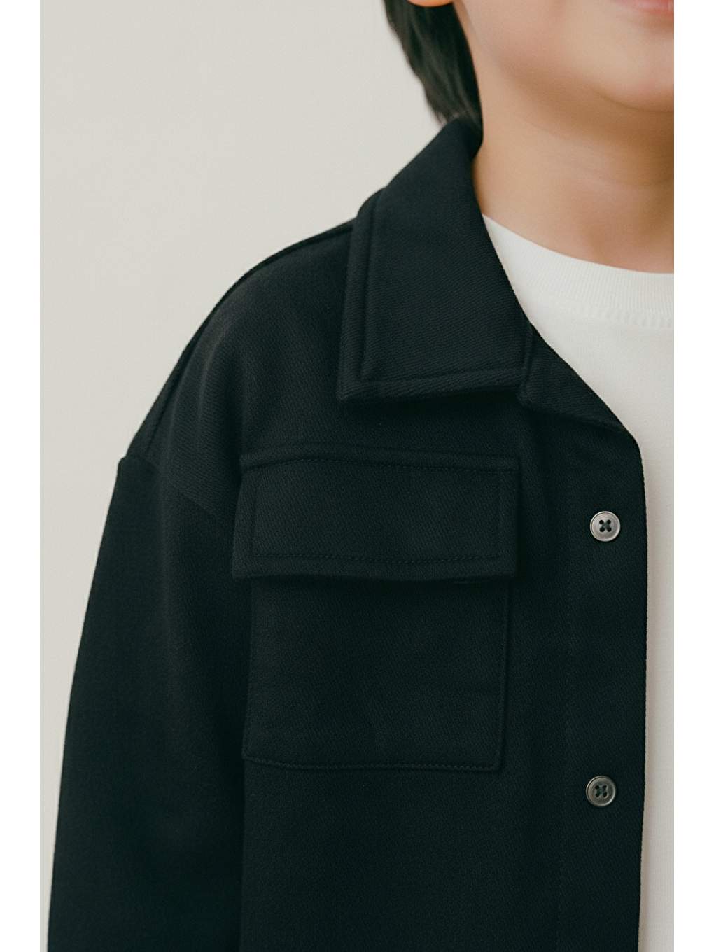 Erkek Çocuk Pamuklu Siyah Ceket Ve T-Shirt Eşofman Takım-3