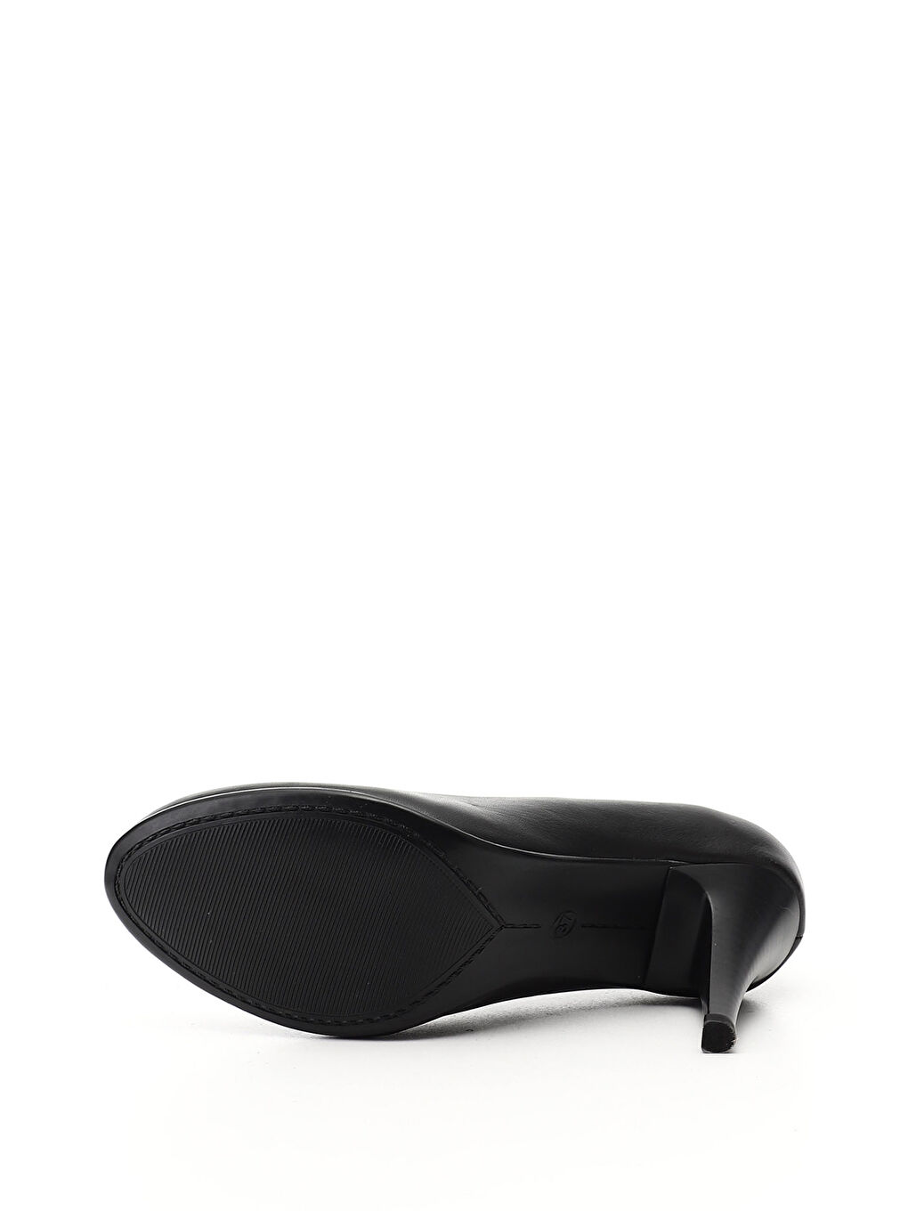 Siyah Kadın SİYAH Yuvarlak Burun İnce Topuklu Hakiki Deri Stiletto-3