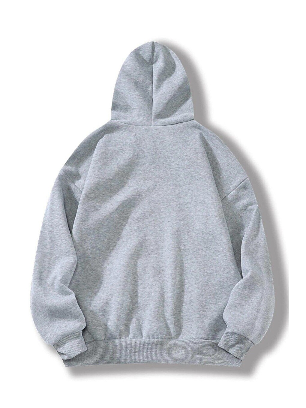 Beyaz Unisex Gri California 1984 Baskılı Oversize Sweatshirt-1