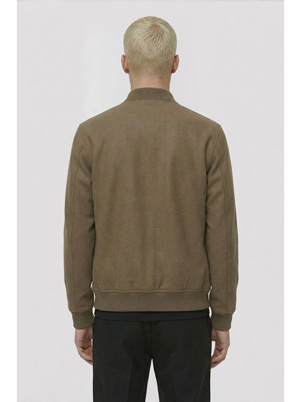 Kahverengi Giotelli Camel Regular Fit Yünlü Bomber Yaka Kaşe Erkek Mont-2