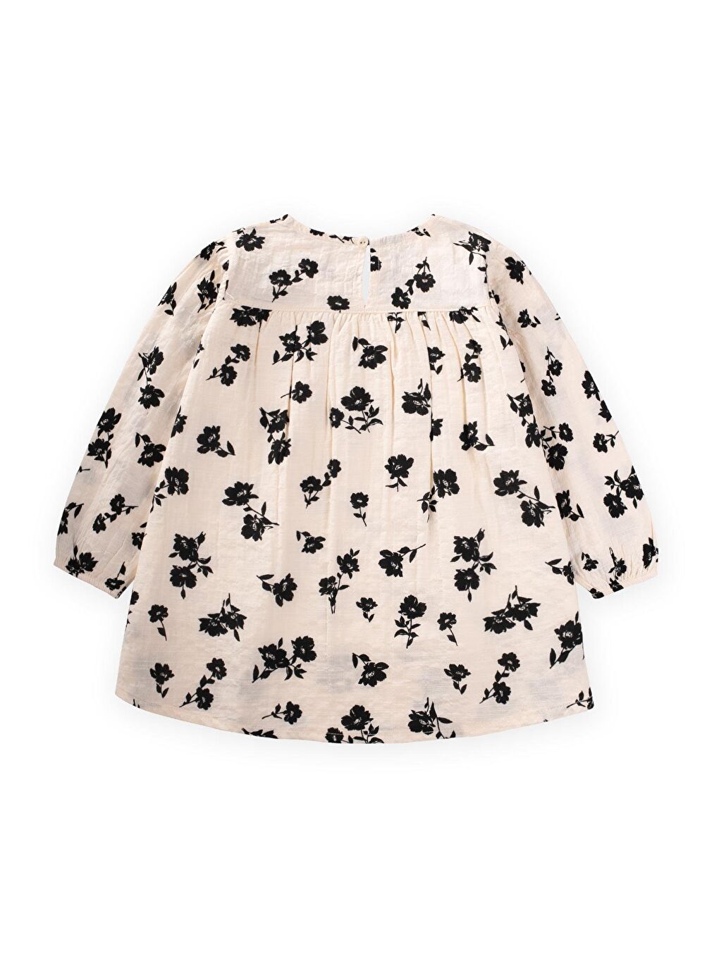 Desenli Elbise 2-6 Yaş Siyah Çiçek Desen-1