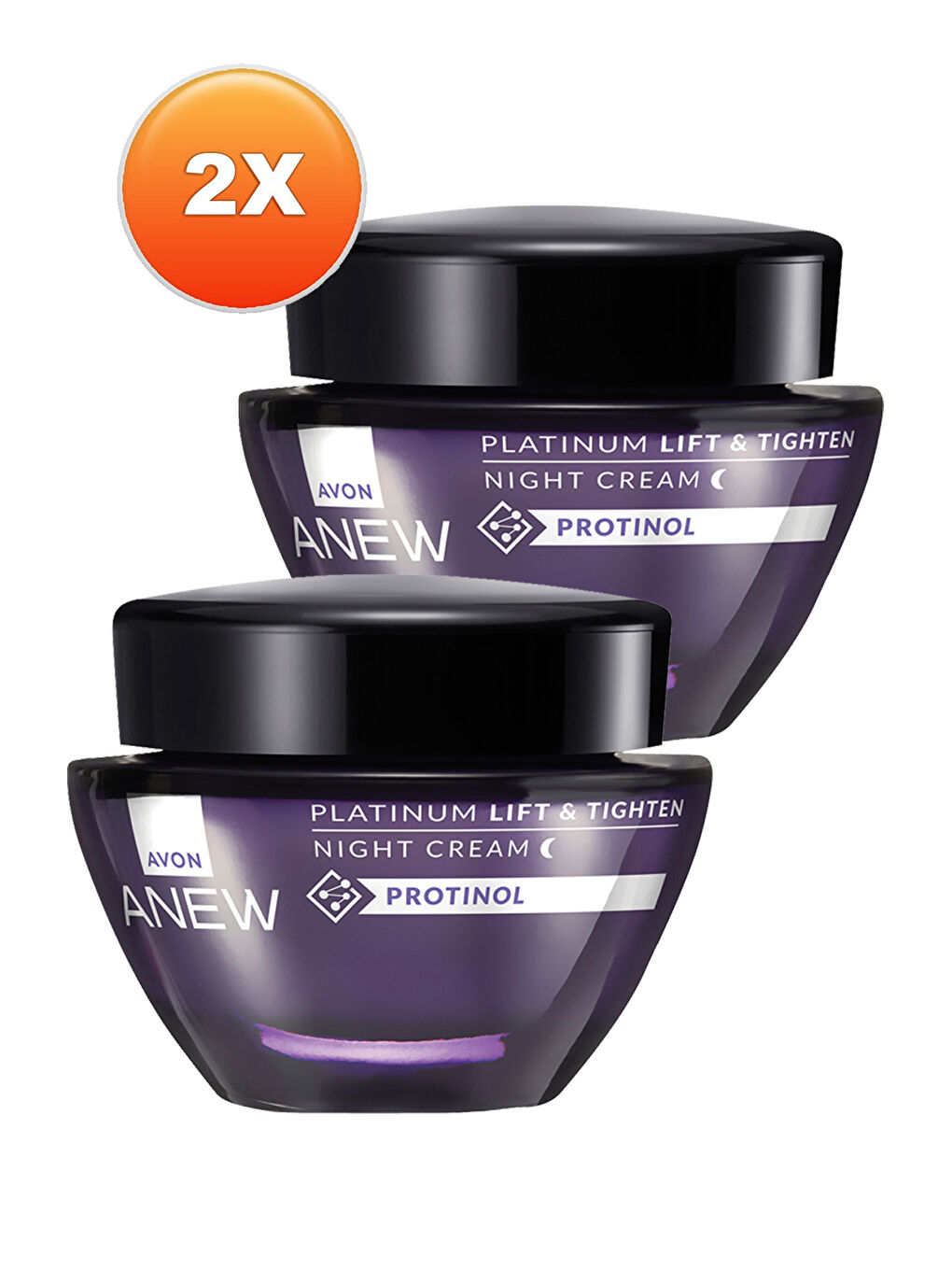 AVON Renksiz Anew Platinum Lift & Tighten Gece Kremi 50 Ml. İkili Set - 1