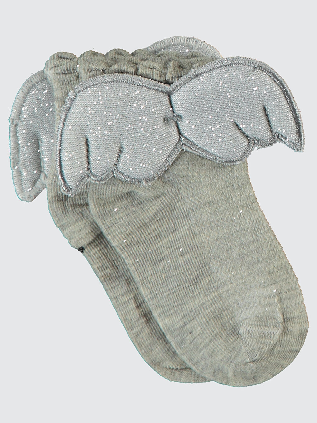 Girls Kız Çocuk Aksesuarlı Soket Çorap 3-11 Yaş Gri-1